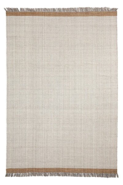 Krémszínű kézi szövésű gyapjú szőnyeg 160x230 cm Brina – Kave Home