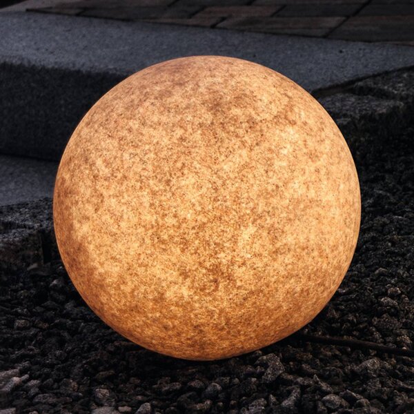 Heitronic Mundan világító díszgömb, 30 cm, terrakotta, Terrakotta, Műanyag, Modern