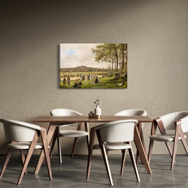 Kép - French 19th Century, Race Course at Longchamps, reprodukciók (90x60 cm)