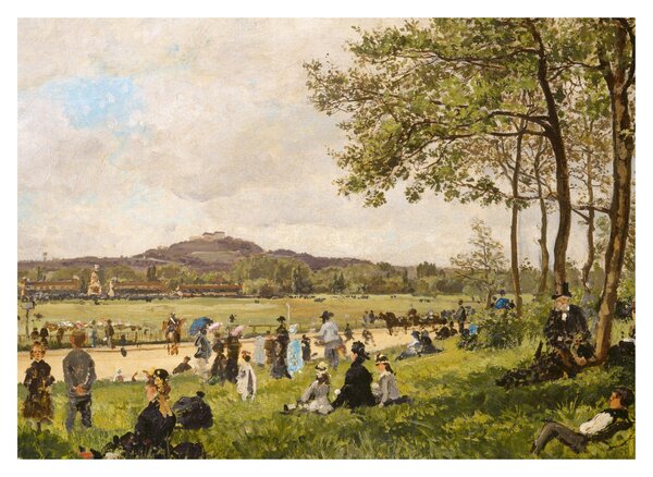 Kép - French 19th Century, Race Course at Longchamps, reprodukciók (70x50 cm)