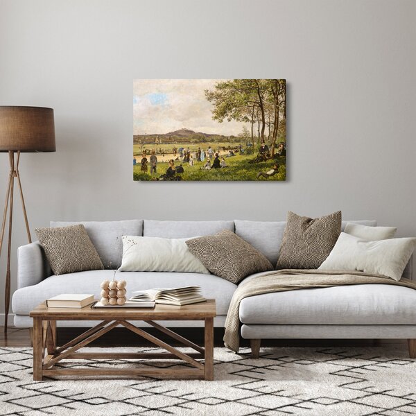 Kép - French 19th Century, Race Course at Longchamps, reprodukciók (90x60 cm)