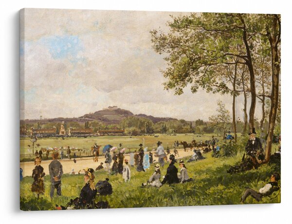 Kép - French 19th Century, Race Course at Longchamps, reprodukciók (70x50 cm)