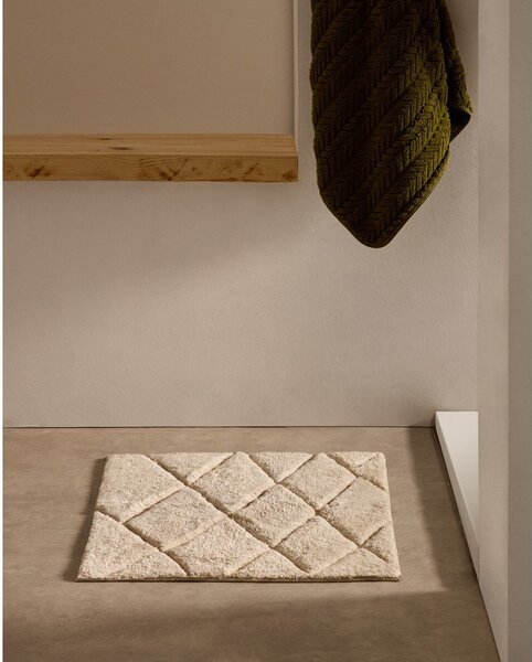 Bézs fürdőszobai kilépő 50x70 cm Nyana – Kave Home