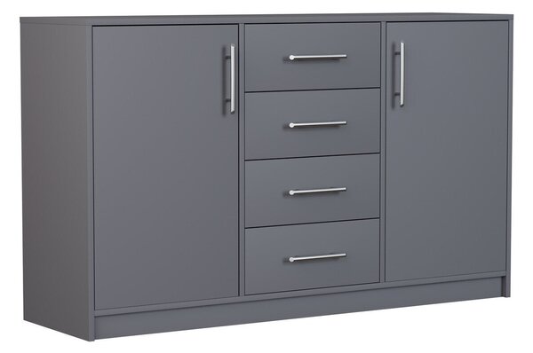 Komód Cavmero 109, Laminált forgácslap, 84x140x40cm, Antracit