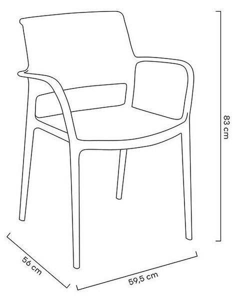 Modesto Design Petra Polipropilén Szék Fekete Matt