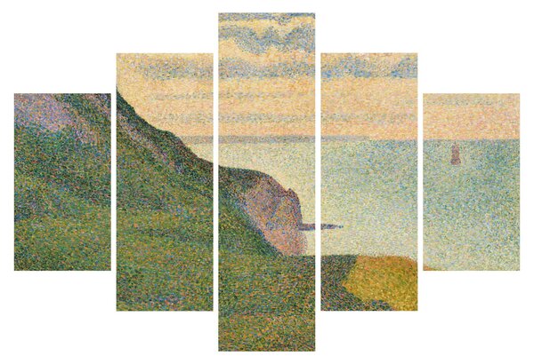 Kép - Georges Seurat, Seascape at Port-en-Bessin, Normandy, reprodukciók (150x105 cm)