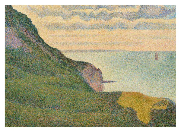 Kép - Georges Seurat, Seascape at Port-en-Bessin, Normandy, reprodukciók (70x50 cm)