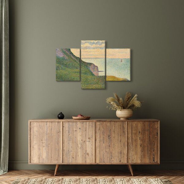 Kép - Georges Seurat, Seascape at Port-en-Bessin, Normandy, reprodukciók (90x60 cm)