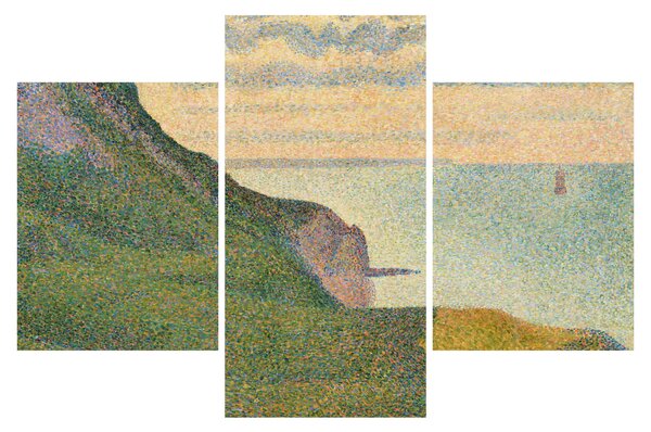 Kép - Georges Seurat, Seascape at Port-en-Bessin, Normandy, reprodukciók (90x60 cm)