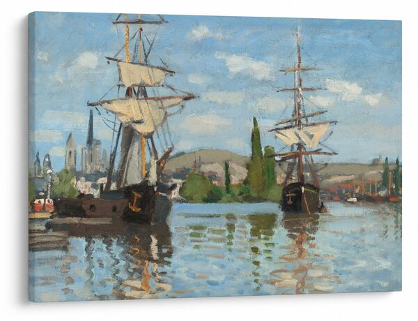 Kép - Claude Monet, Ships Riding on the Seine at Rouen, reprodukciók (70x50 cm)