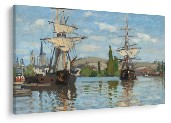 Kép - Claude Monet, Ships Riding on the Seine at Rouen, reprodukciók (90x60 cm)