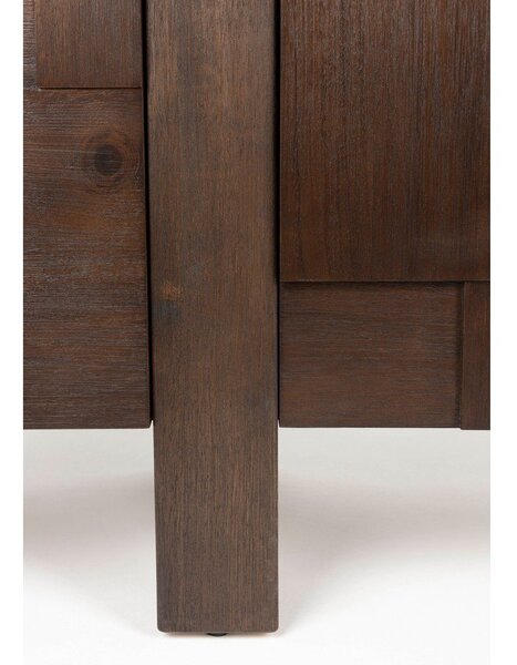 Sötét natúr színű tömörfa TV-állvány 188x60x45 cm Bruneau – Dutchbone