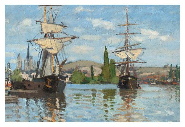 Kép - Claude Monet, Ships Riding on the Seine at Rouen, reprodukciók (90x60 cm)