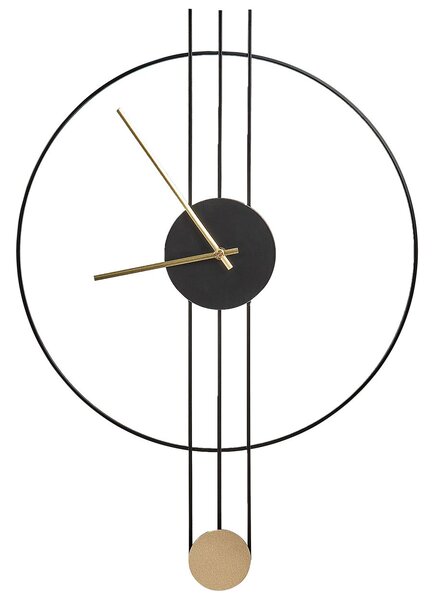 Fali óra ANNIVIERS 44 cm Fém Fekete