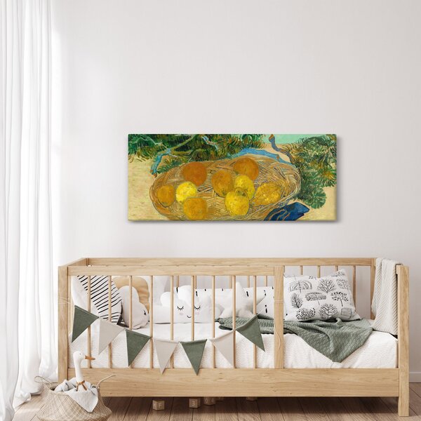 Kép - Vincent van Gogh, Still Life of Oranges and Lemons with Blue Gloves, reprodukciók (120x50 cm)