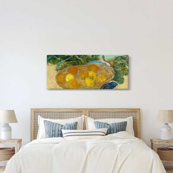 Kép - Vincent van Gogh, Still Life of Oranges and Lemons with Blue Gloves, reprodukciók (120x50 cm)