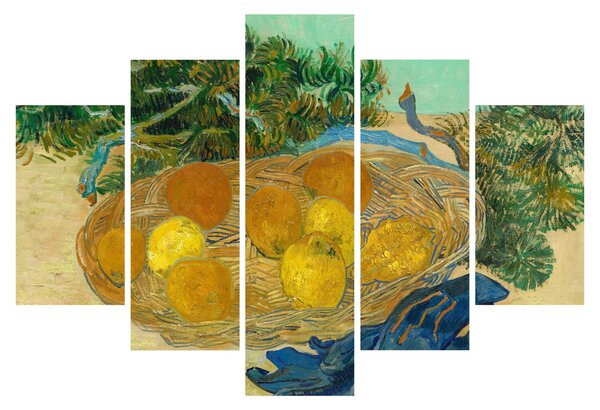 Kép - Vincent van Gogh, Still Life of Oranges and Lemons with Blue Gloves, reprodukciók (150x105 cm)