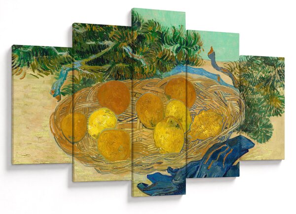 Kép - Vincent van Gogh, Still Life of Oranges and Lemons with Blue Gloves, reprodukciók (150x105 cm)