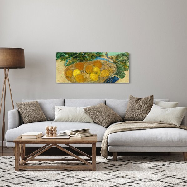 Kép - Vincent van Gogh, Still Life of Oranges and Lemons with Blue Gloves, reprodukciók (120x50 cm)