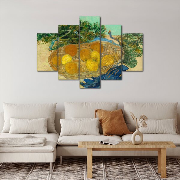 Kép - Vincent van Gogh, Still Life of Oranges and Lemons with Blue Gloves, reprodukciók (150x105 cm)