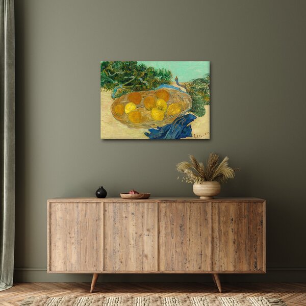Kép - Vincent van Gogh, Still Life of Oranges and Lemons with Blue Gloves, reprodukciók (70x50 cm)