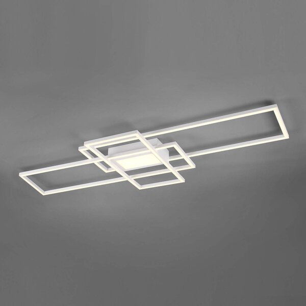Trio Lighting Irvine LED lámpa 3 000-6 500 K, fehér matt, dimmelhető, Fehér / opál, Nappali / Étkező, fém, Modern