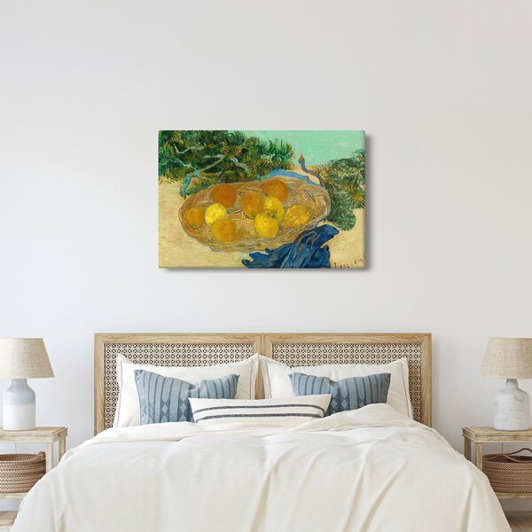 Kép - Vincent van Gogh, Still Life of Oranges and Lemons with Blue Gloves, reprodukciók (90x60 cm)