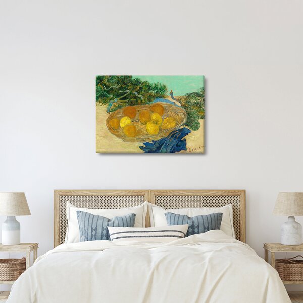 Kép - Vincent van Gogh, Still Life of Oranges and Lemons with Blue Gloves, reprodukciók (70x50 cm)