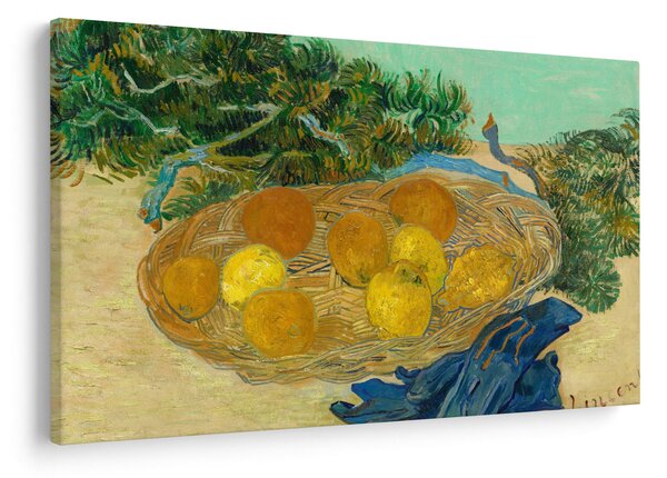 Kép - Vincent van Gogh, Still Life of Oranges and Lemons with Blue Gloves, reprodukciók (90x60 cm)