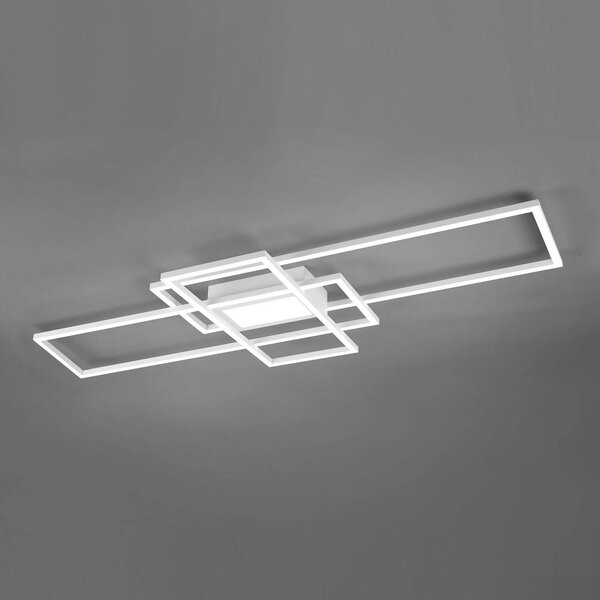 Trio Lighting Irvine LED lámpa 3 000-6 500 K, fehér matt, dimmelhető, Fehér / opál, Nappali / Étkező, fém, Modern