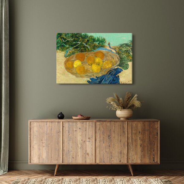 Kép - Vincent van Gogh, Still Life of Oranges and Lemons with Blue Gloves, reprodukciók (90x60 cm)