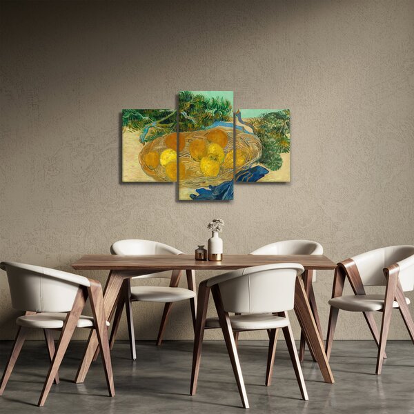 Kép - Vincent van Gogh, Still Life of Oranges and Lemons with Blue Gloves, reprodukciók (90x60 cm)