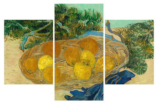 Kép - Vincent van Gogh, Still Life of Oranges and Lemons with Blue Gloves, reprodukciók (90x60 cm)