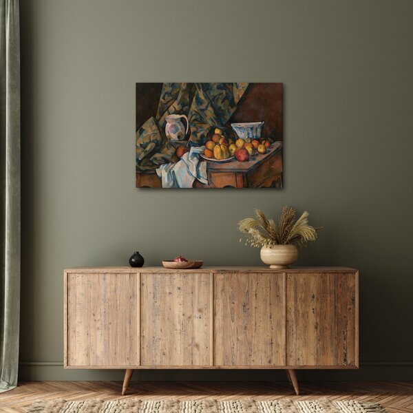 Kép - Paul Cézanne, Still Life with Apples and Peaches, reprodukciók (70x50 cm)