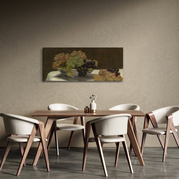 Kép - Henri Fantin-Latour, Still Life with Grapes and a Carnation, reprodukciók (120x50 cm)