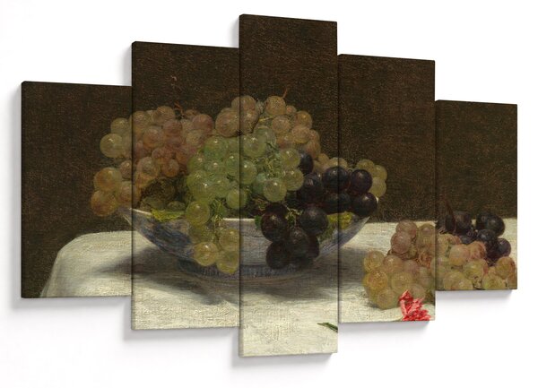 Kép - Henri Fantin-Latour, Still Life with Grapes and a Carnation, reprodukciók (150x105 cm)