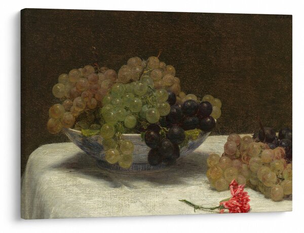 Kép - Henri Fantin-Latour, Still Life with Grapes and a Carnation, reprodukciók (70x50 cm)
