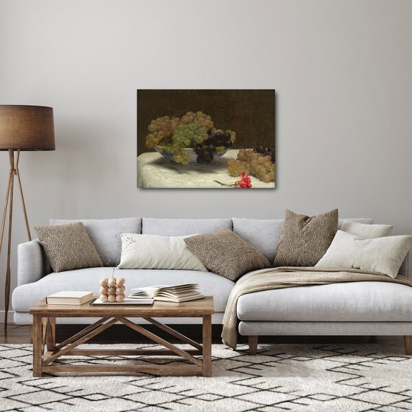 Kép - Henri Fantin-Latour, Still Life with Grapes and a Carnation, reprodukciók (70x50 cm)