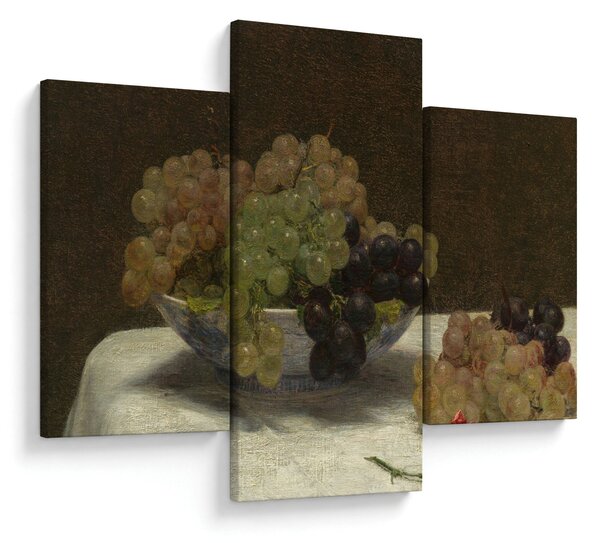 Kép - Henri Fantin-Latour, Still Life with Grapes and a Carnation, reprodukciók (90x60 cm)
