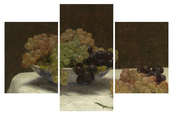 Kép - Henri Fantin-Latour, Still Life with Grapes and a Carnation, reprodukciók (90x60 cm)