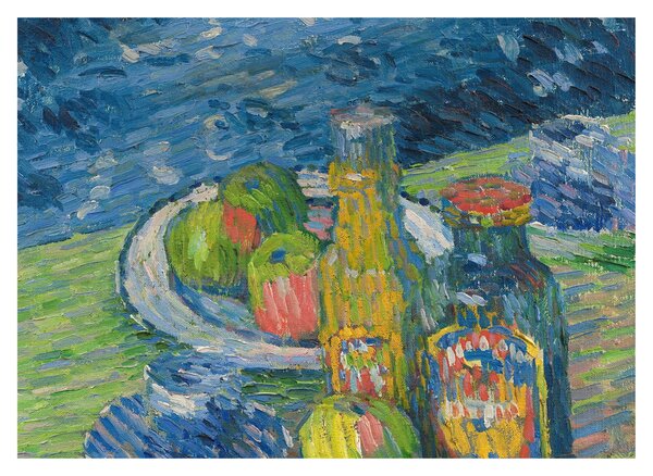 Kép - Alexej von Jawlensky, Still Life with Bottles and Fruit, reprodukciók (70x50 cm)