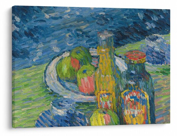 Kép - Alexej von Jawlensky, Still Life with Bottles and Fruit, reprodukciók (70x50 cm)