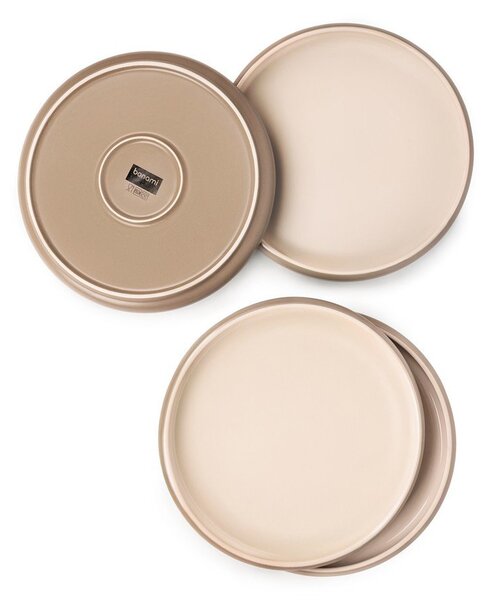 Bézs kőedény tányér készlet 4 db-os ø 22 cm Terra Rondo – Bonami Selection