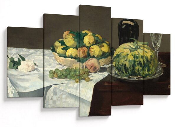 Kép - Edouard Manet, Still Life with Melon and Peaches, reprodukciók (150x105 cm)