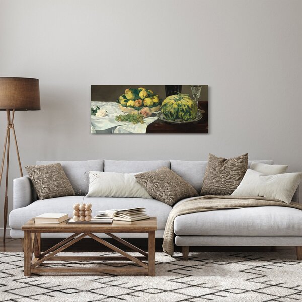 Kép - Edouard Manet, Still Life with Melon and Peaches, reprodukciók (120x50 cm)