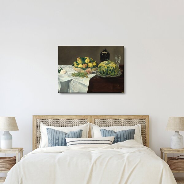 Kép - Edouard Manet, Still Life with Melon and Peaches, reprodukciók (70x50 cm)