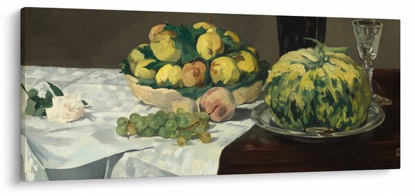 Kép - Edouard Manet, Still Life with Melon and Peaches, reprodukciók (120x50 cm)