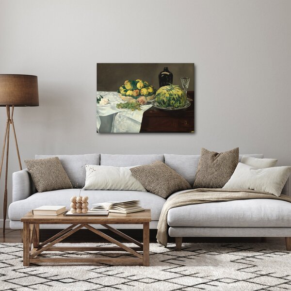 Kép - Edouard Manet, Still Life with Melon and Peaches, reprodukciók (70x50 cm)