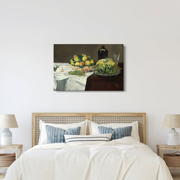 Kép - Edouard Manet, Still Life with Melon and Peaches, reprodukciók (90x60 cm)