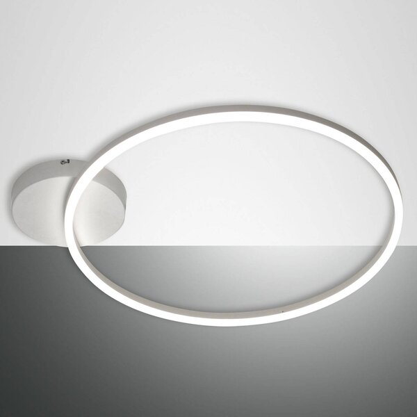 Fabas Luce LED mennyezeti lámpa Giotto 1 égős, fehér, dimmelhető, Fehér / opál, Nappali / Étkező, fém, Modern